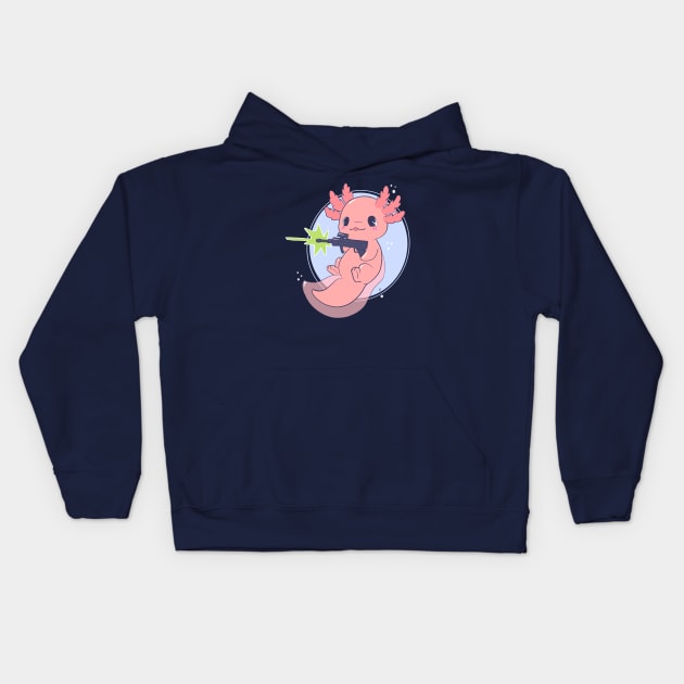 Axel Axolotl Kids Hoodie by Neoqlassical